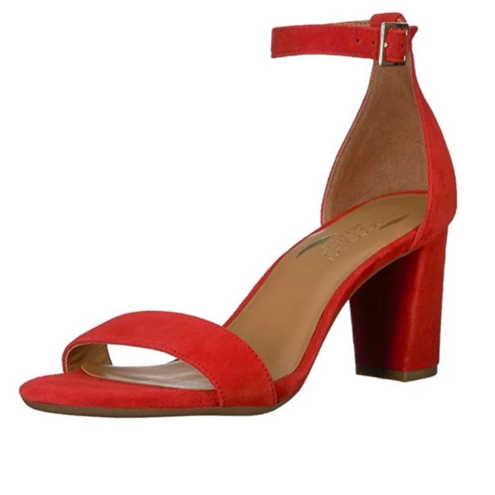 Aerosoles Bird of Paradise Block Heel Suede Red
